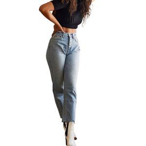 Free People CRVY Georgine Mom Jeans Ankle 27
